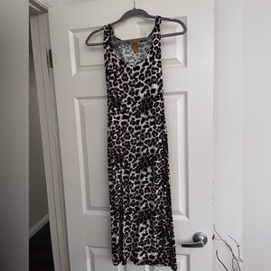 Leopard Print Sleeveless Dress